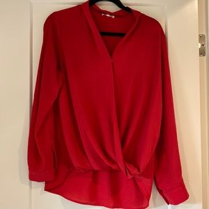 Faux Wrap Blouse